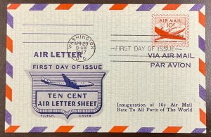 UC16 Fluegel  cachet Airmail DC4 FDC 1947