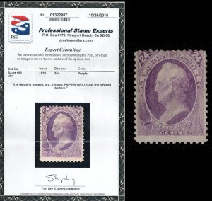 USA #153 Fine+ OG H, w/PSE CERT, fresh color, see certificate, Nice Looking S...