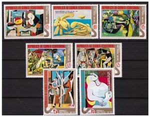 EQUATORIAL GUINEA 1975 PICASSO 7 v MNH