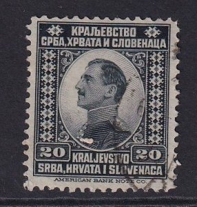 Yugoslavia   #5  used 1921  King Alexander  20p