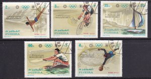 Fujeira (1971) #Mi 748-52 used (CTO). Olympics. Complete set