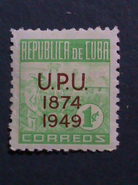 ​CUBA-1950 SC#449 CUBA-CIGARS-INDUSTRY-CETENARY OF UPU OVPT.MINT VERY FINE