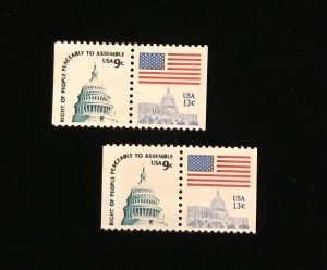 1623d (1590/1623) 2 attached pairs, MNH