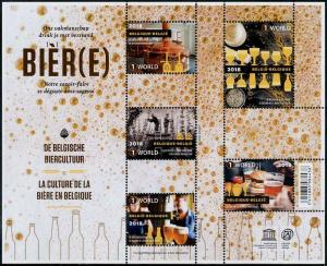 HERRICKSTAMP NEW ISSUES BELGIUM Beer Culture Sheetlet