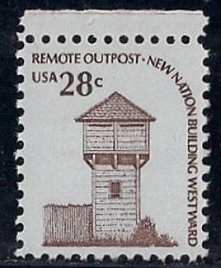 #1604V 28 cent Fort Nisqually (1975) Stamp mint OG NH VF-XF