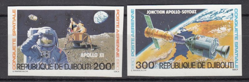 DJIBOUTI SC# C135-C136 SPACE CONQUEST MNH - IMPERF