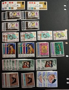 St. Helena, British Solomon Islands, Turks & Caicos Mint Stamp Collection $150+