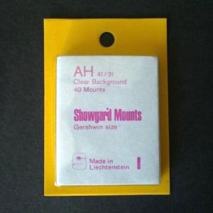 Showgard Stamp Mount Size AH 41/31 mm - CLEAR - Pack of 40 (41x31 41mm)   PRECUT