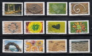 France 2024 Sc#6563-6574 Land Art: Art Installations in Nature (2024) Used
