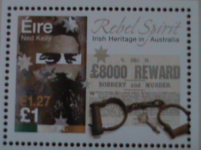 ​IRELAND 2001-SC#1309- IRISH HERITAGE IN AUSTRALIA- MNH-S/S-VF LAST ONE
