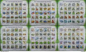 2011 Mozambique Birds Animals Butterflies Fishes Fauna Full Set ! Unique 6Shqw