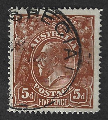 Australia Scott #36 Used 5p King George V 2017 CV $7.25