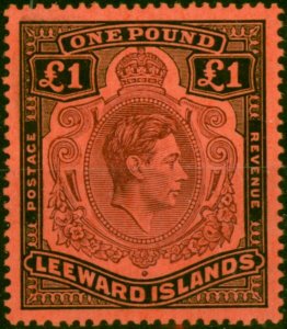 Leeward Islands 1942 £1 Purple & Black-Carmine SG114a V.F.MNH