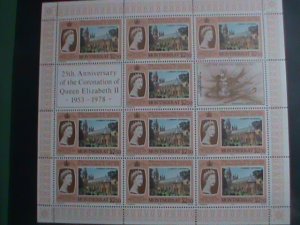 ​MONTSERRAT-1978 SC#388-25TH ANNIV: CORONATION OF QUEEN ELIZABETH II MNH SHEET