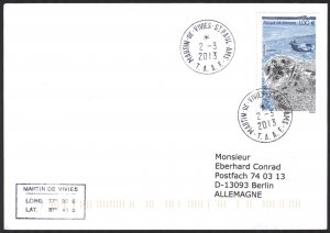 {A141} TAAF 2013 Seals Antarctic Martin De Vivies Cover