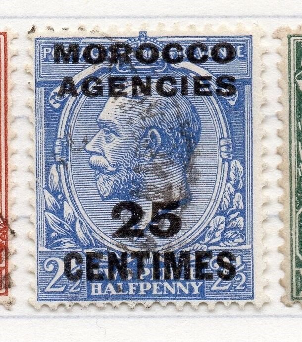 Morocco Agencies 1930s Early Issue Fine Used 25c. Surcharged 205798