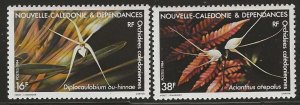 New Caledonia 602-603 Orchids, MNH. CV $3.50