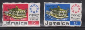 JAMAICA Scott # 259-60 Used - Expo 67 Montreal