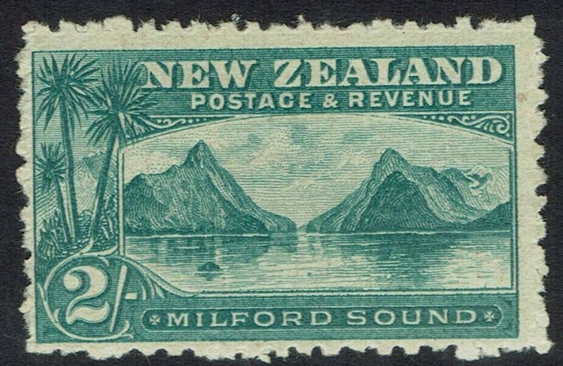 NEW ZEALAND 1899 MILFORD SOUND 2/- NO WMK PERF 11 