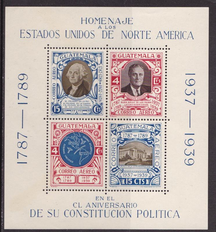 Guatemala 1938-51 Lot Of Five (5) Souvenir Sheets F/VF/(**)/(*)  Collectible