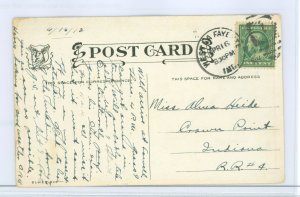 US 357 1909 bluish green, clean dark green with circle time & date cancel, Leap year card.
