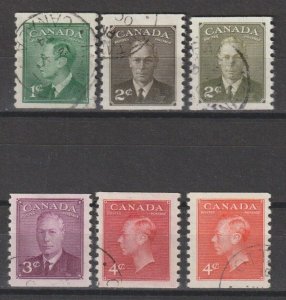 CANADA 1949/51 SG 419/422a USED Cat £35
