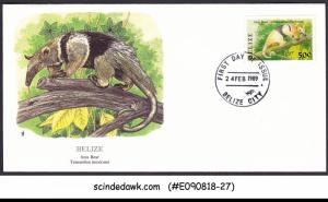 BELIZE - 1989 ANTS BEAR / ANIMALS - FDC