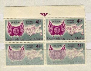 SOUTH AFRICA; 1950s early GVI Pictorial issue MINT MNH MARGIN Positional BLOCK