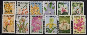 Bhutan 870-81 MNH Orchids SCV21.90