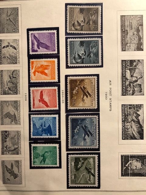Liechtenstein Prior to 1940 Album Sheets
