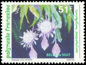 French Polynesia #647, Complete Set, 1994, Flowers, Never Hinged