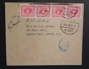 1955 Airmail Cover Egypt MP0 E601 to Regents Park London England Censored