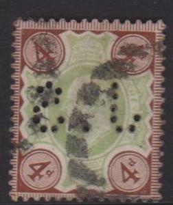 Great Britain Sc#133 Used Perfin J.S
