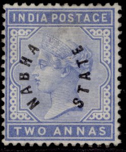 INDIAN STATES - Nabha QV SG3, 2a dull blue, M MINT. Cat £48.