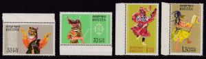 Bhutan 1964 Native Dancers in Costume (9) Complete   VF/NH