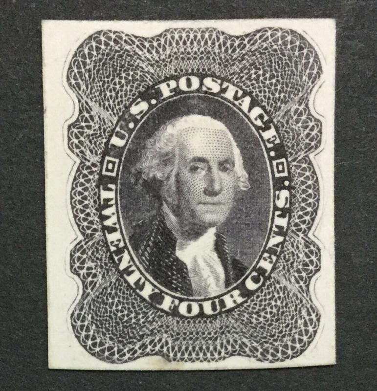 MOMEN: US #45P4 PLATE PROOF ON CARD #25803