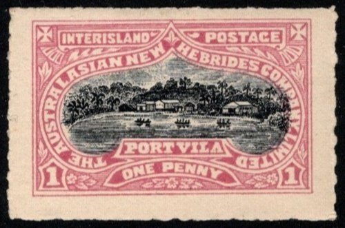 1887 Australia New Hebrides Company Port Vila Private Local Post 1 Penny Unused