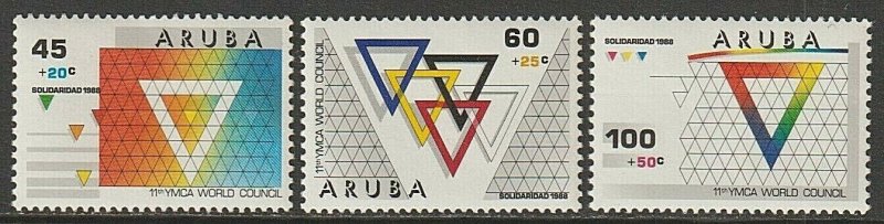 EDSROOM-9686 Aruba B10-12 MNH 1988 Complete YMCA CV$6.50