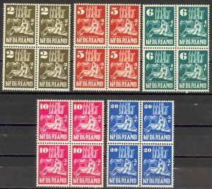 Netherlands Sc# B214-B218 MNH block/4 1950 Church Ruins