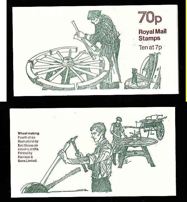 Great Britain BK326-70p complete NH booklet #4-Wheel Making-