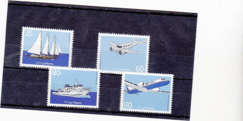 AZORES SET TRANSPORTES (1991)   MNH   