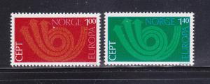 Norway 604-605 Set MNH Europa (A)