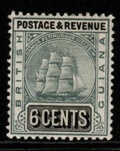 BRITISH GUIANA SG256 1907 6c GREY & BLACK MTD MINT