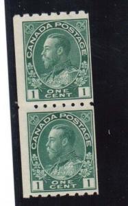 Canada #123 Mint Coil Pair