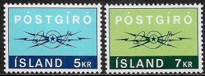 Iceland #431-2 MNH Set - Postal Checking System