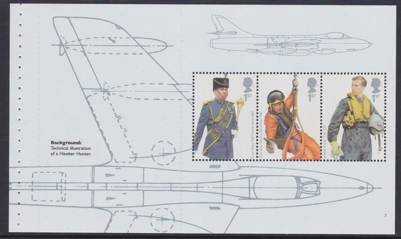 2596b, 2599b 2008 British Army Uniforms Booklet Pane MNH