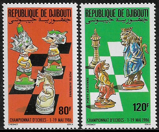 Djibouti #C225-6 MNH Set - World Chess Championships