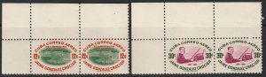 Cuba 1955 Sc C117-8 air post set corner pairs MNH**