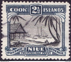 NIUE 1932 2½d Black & Slate-Blue SG65 Used