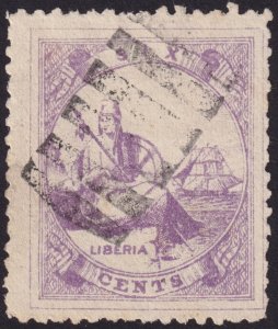 Liberia 1880 #18 vfu vf